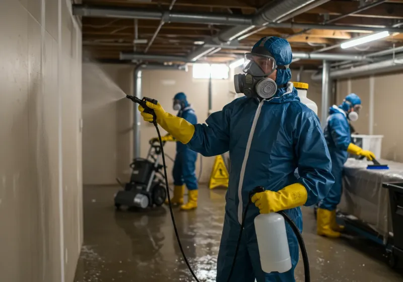 Basement Sanitization and Antimicrobial Treatment process in Lake County, SD